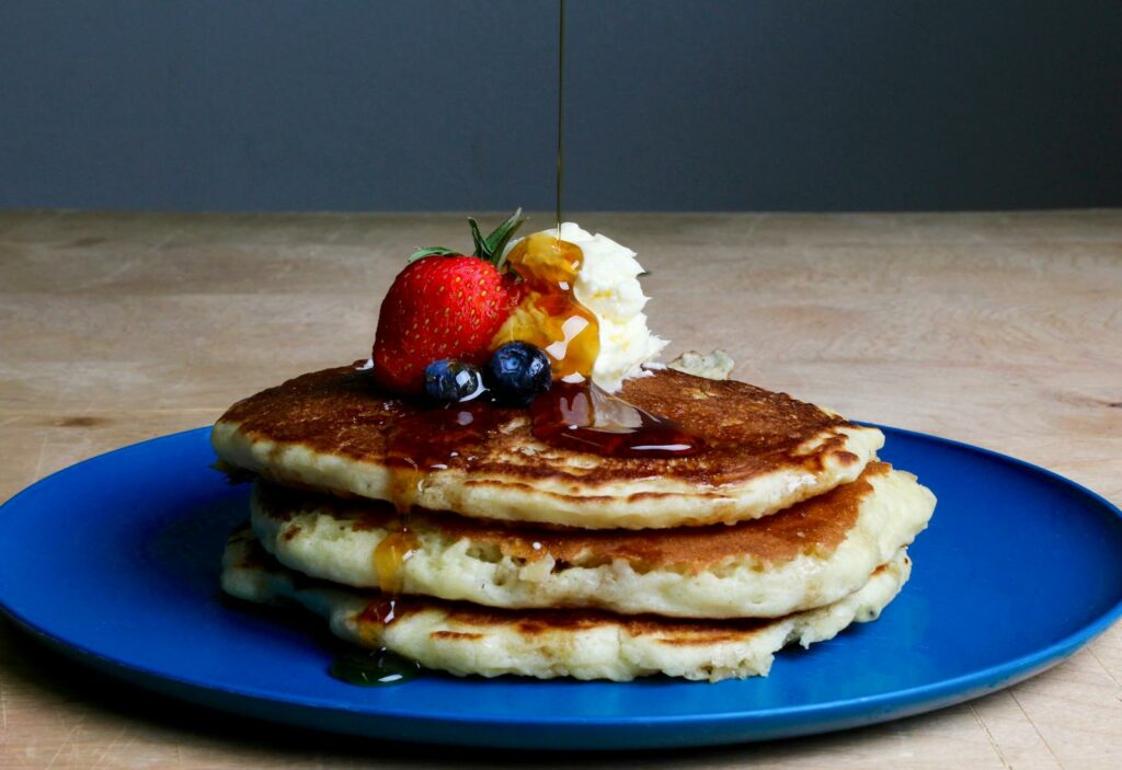 Fluffy Gluten-Free Pancakes with Whipped Coconut Cream