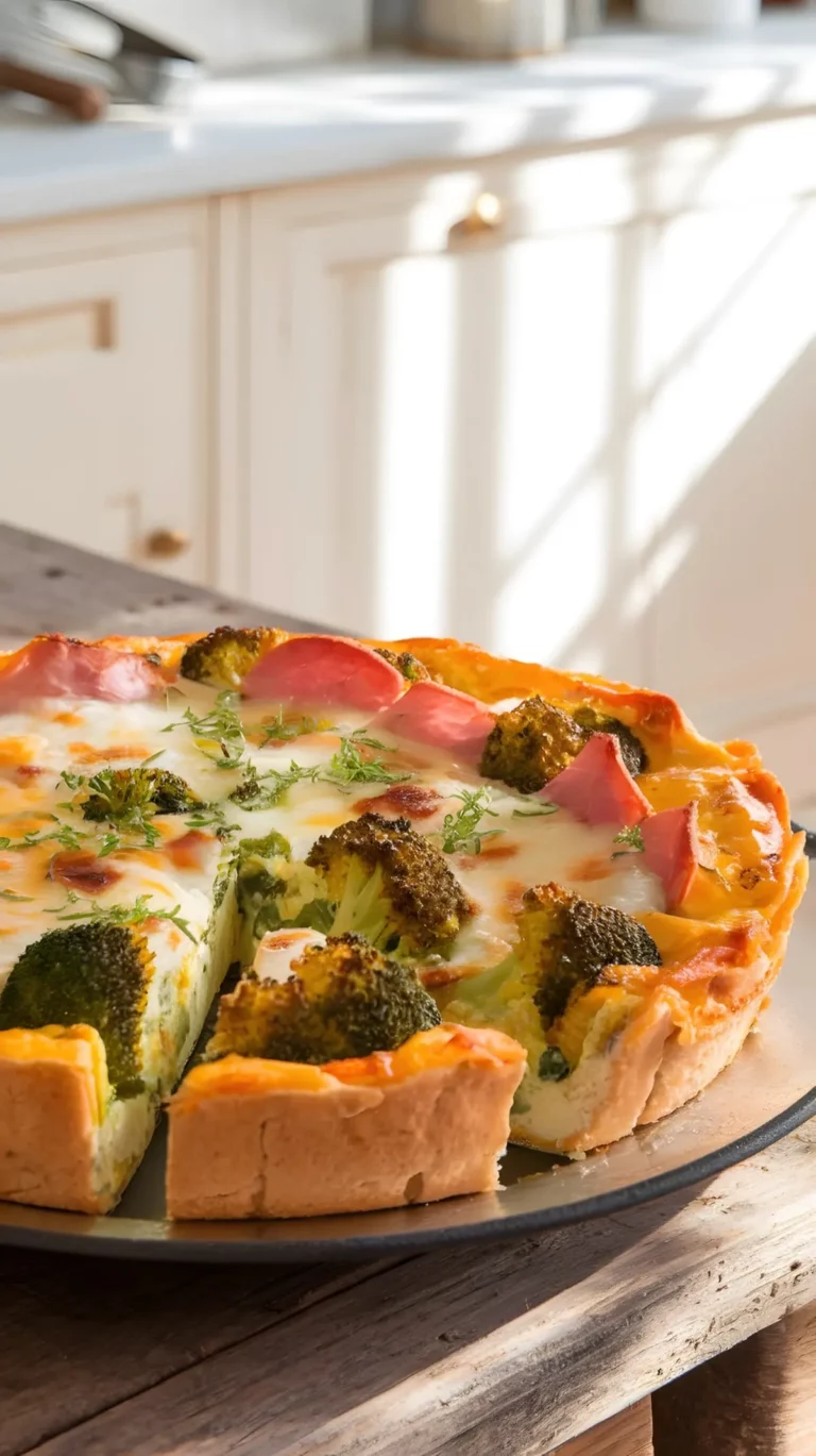 Gluten Free Ham, Cheese, and Broccoli Frittata